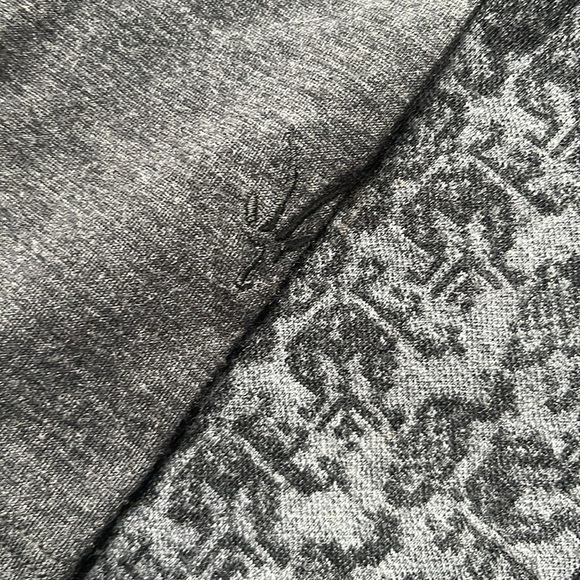 Ibex Wool Dress Juliet Providence Printed Gray Long Sleeve - Picture 4 of 9